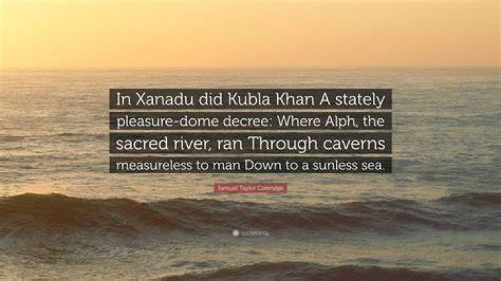 Did kubla khan a pleasure dome decree?