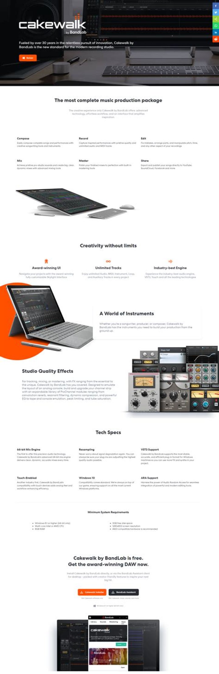 Does cakewalk have a sampler?