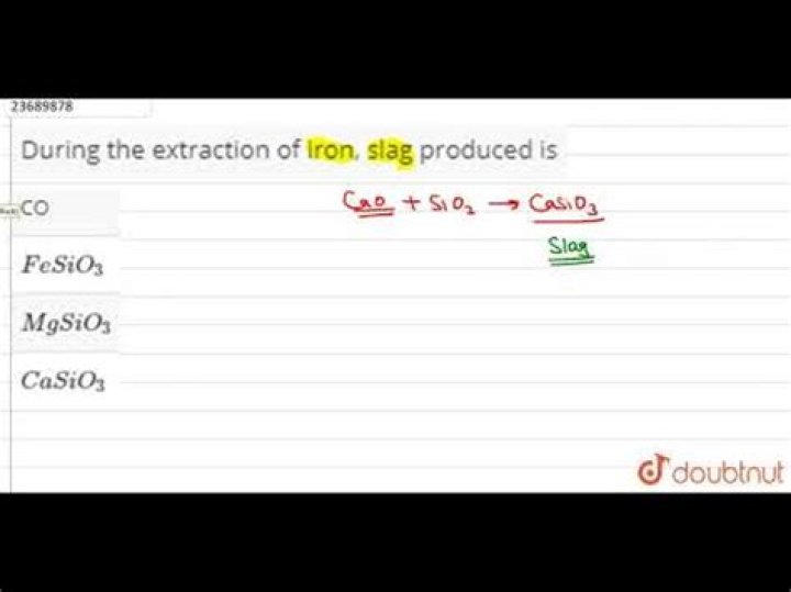 During the extraction of iron slag produced is?