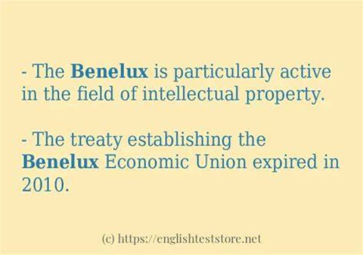 How to use benelux in a sentence?