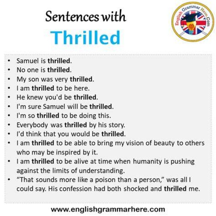 How to use thrill in a sentence?