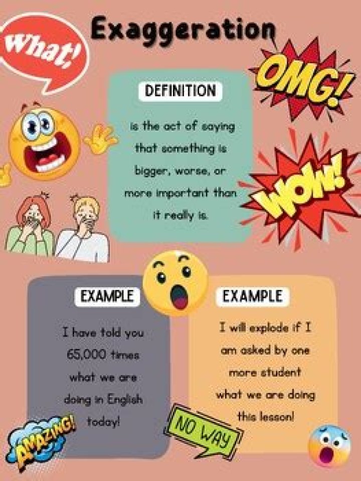 What does exaggeration mean?