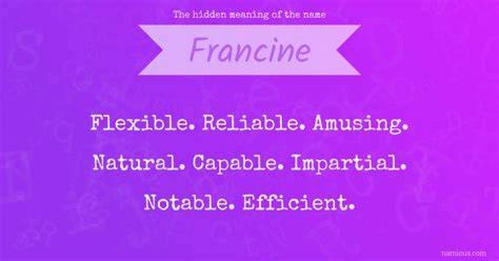 Whats the meaning of francine?