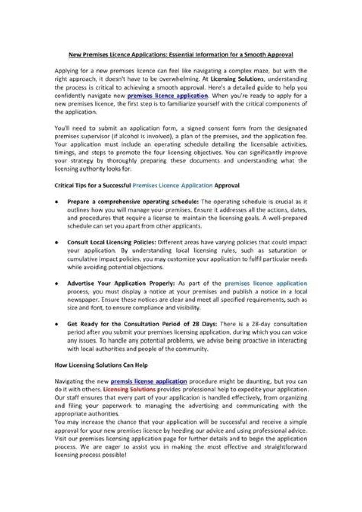 Where are premises licence applications submitted to?